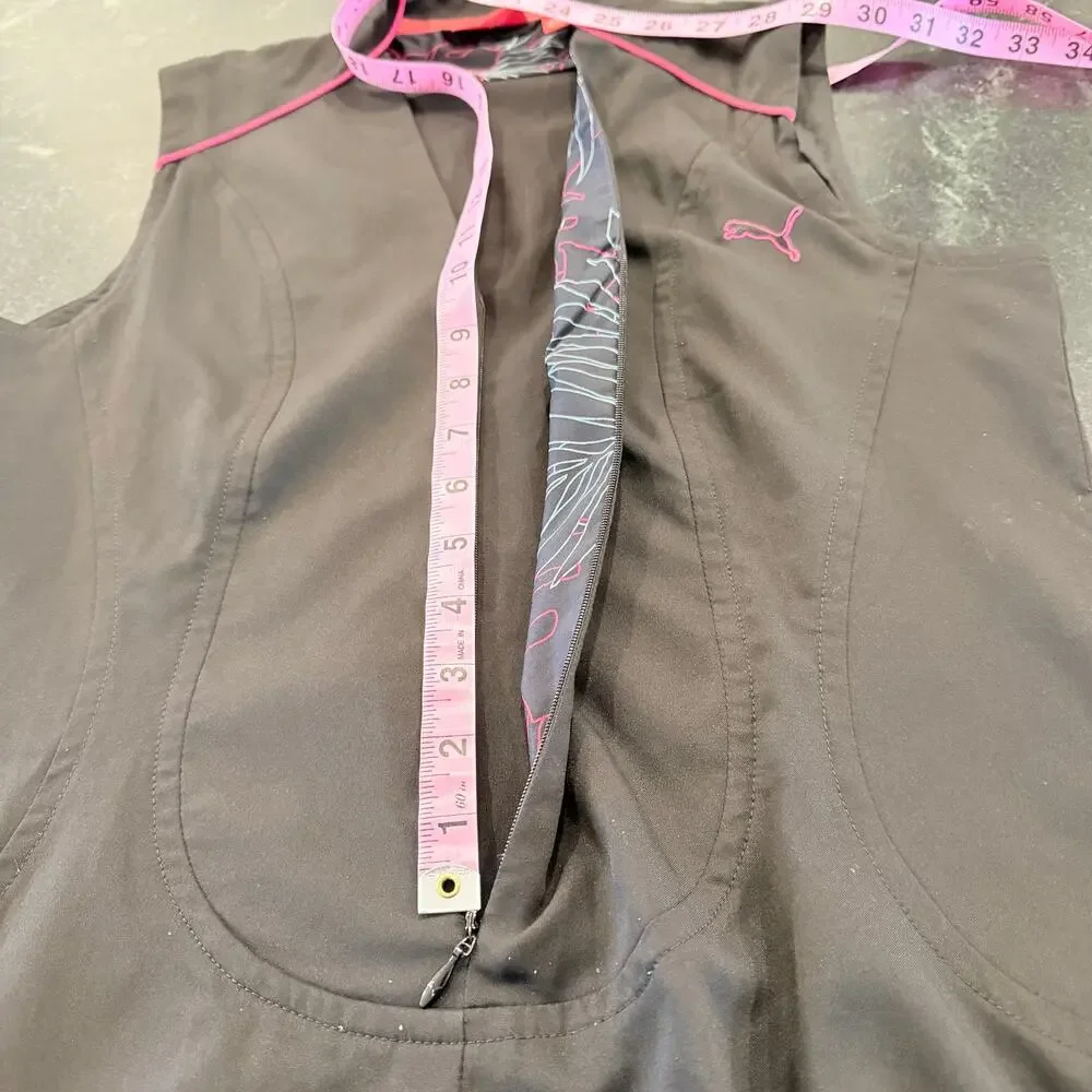 PUMA Golf Black Pink Athletic Dress Large